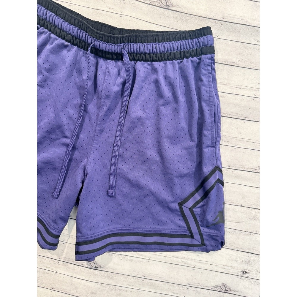 Nike Air Jordan Mens Diamond Basketball Short 2XL Purple Black Casual Lounge Gym - Picture 3 of 16